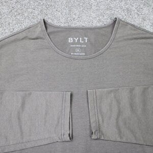 BYLT Shirt Mens XL Brown Snow Wash DCLS Cotton/Poly Stretch Long Sleeve